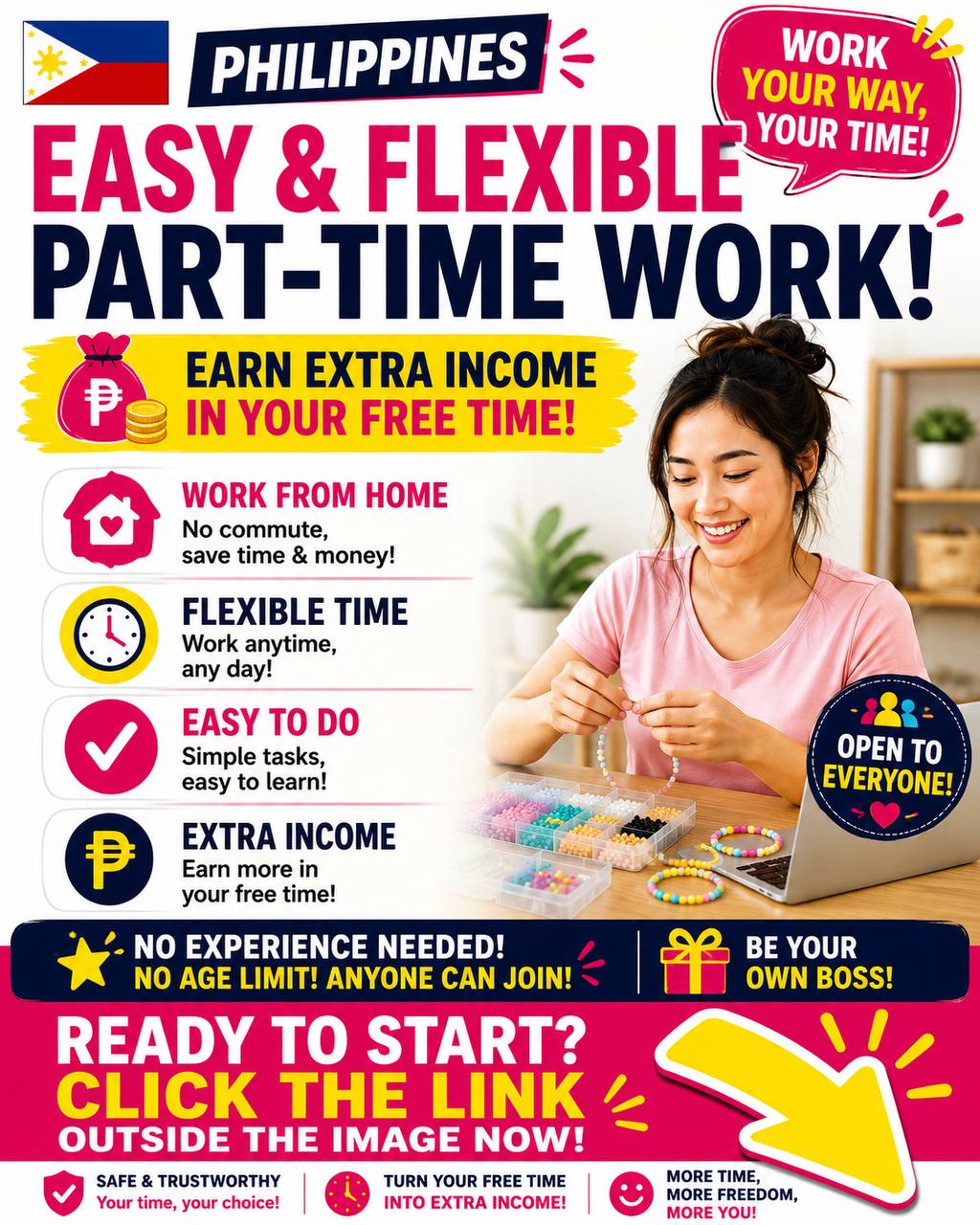 Flexible part-time work with simple assembly tasks